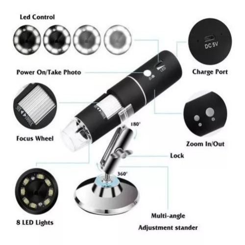 Lupa Digital Microscópio Eletrônico Wifi Portátil Sem Fio-404LupaDigitalMicroscopio