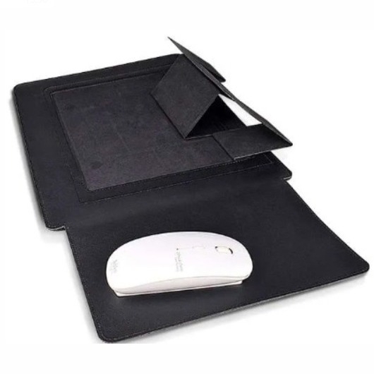 3 em 1 Sleeve Bag Pu Couro Notebook