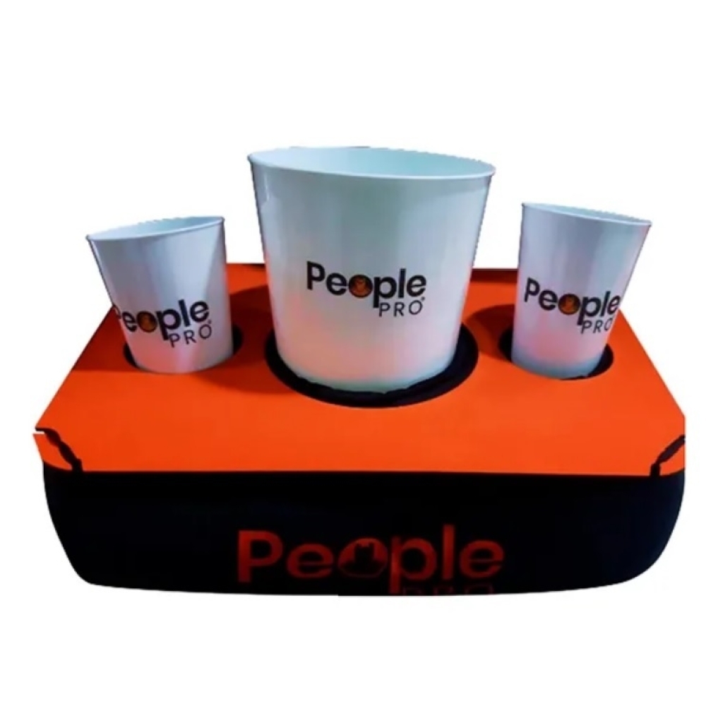 Almofada Porta Balde de Pipoca Com Bandeja em MDF-almofadabaldedepipocamdf