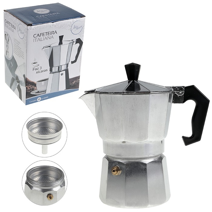 Cafeteira Italiana 3 Xicaras