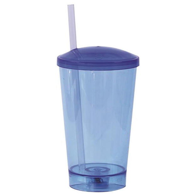 Copo 550 Ml Led Com Tampa E Canudo
