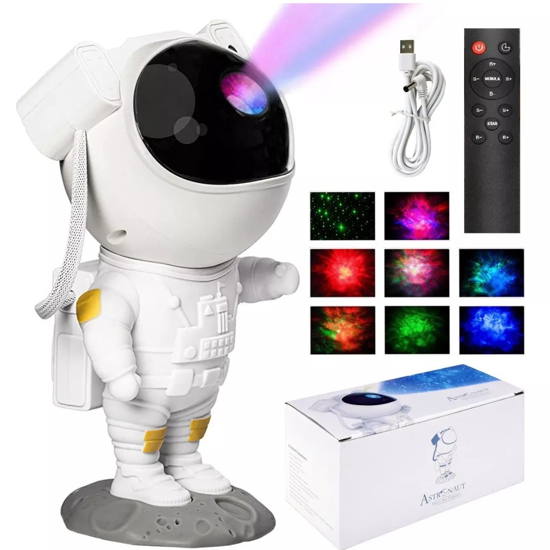 Luminária Astronauta Projetor Luz